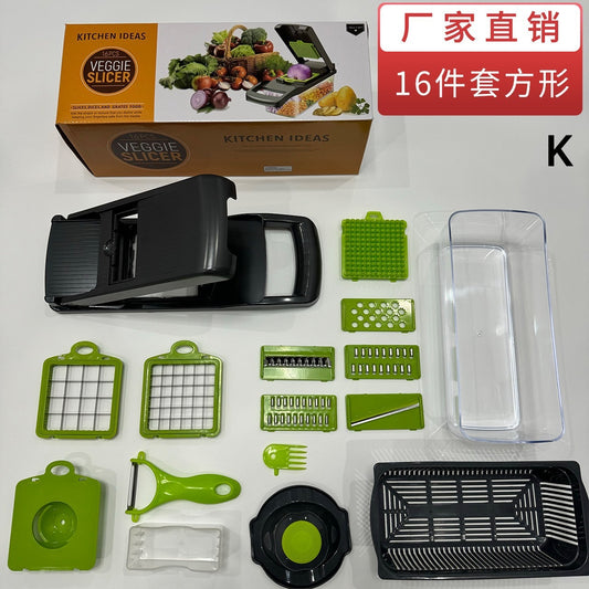 Multi-functional vegetable cutter, kitchen cutter, grater, and shredder set, vegetable chopper