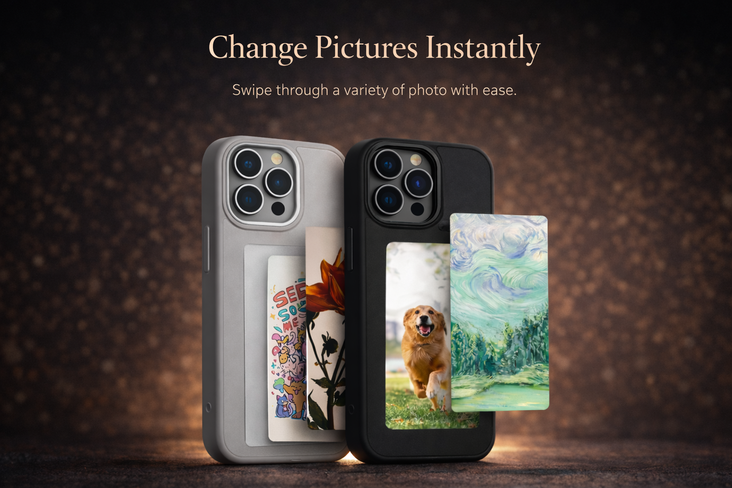 Smart NFC E-Ink Phone Case – Customizable Four-Color Display, Full Protection