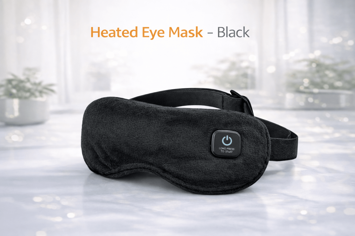 Heated Eye Mask – Relieve Eye Strain & Sleep Better Tonight - Black Color - USB Heated Eye Mask for Sleep and Relaxation - kyro24.com
