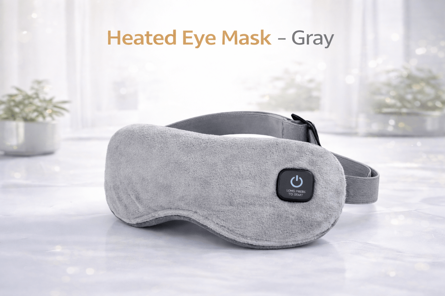 Heated Eye Mask – Relieve Eye Strain & Sleep Better Tonight - Grey Color - USB Heated Eye Mask for Sleep and Relaxation - kyro24.com